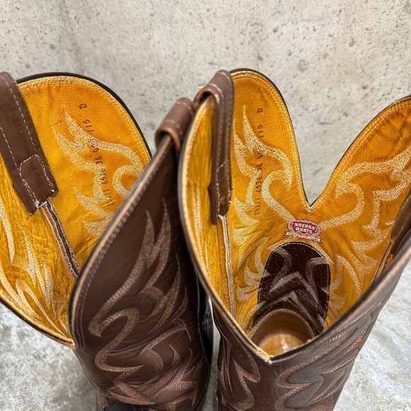 Vintage Nocona Cowboy Boots 11.5D USA Made Brown Western Leather main image 10
